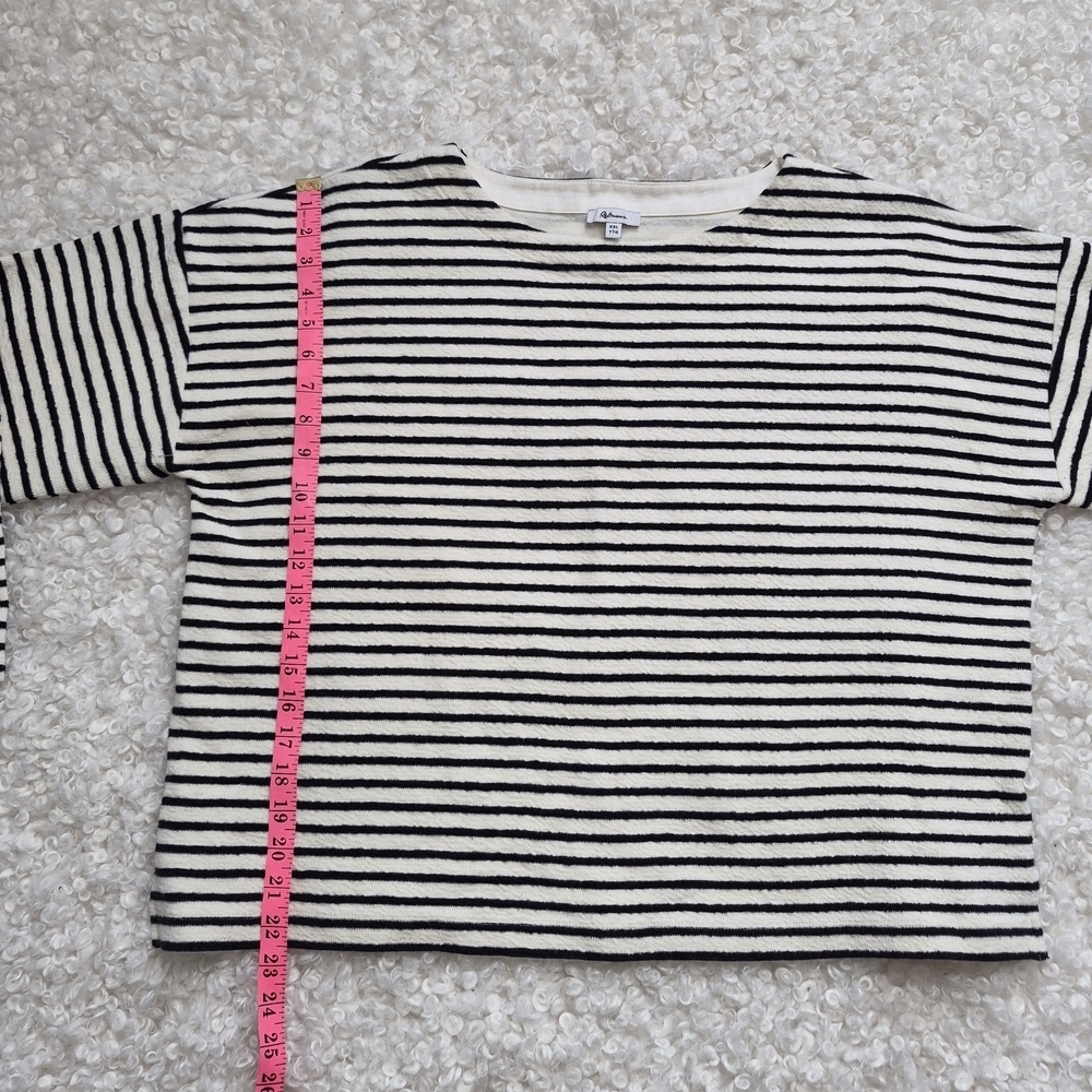 Reitmans Striped Crew Neck PulloverXXL Navy White Striped Cotton Nautical - Picture 5 of 7